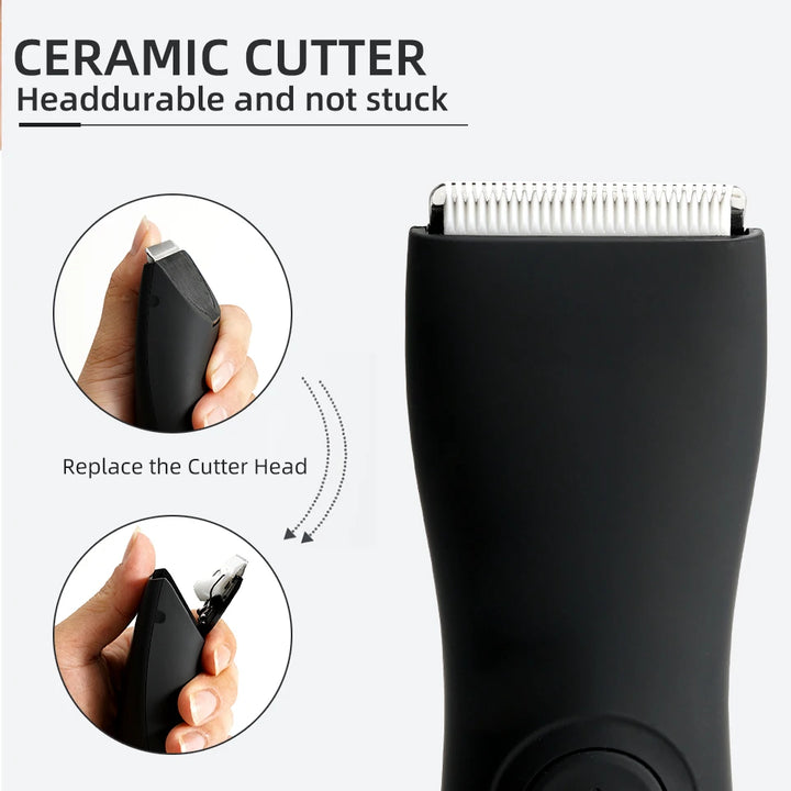 Mens Body Hair Trimmer for Men Balls Women Lady Shaver Hair Removal Bikini